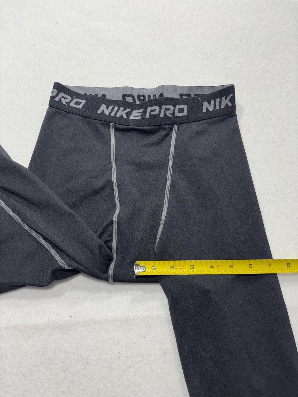 Nike Pro Compression Leggings Boys Large 14-16 Black NikeFIT Running Athletic