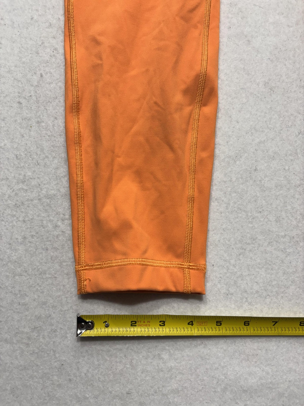 Lululemon Leggings Womens 10 Orange High Rise 25" Inseam Ankle Stretch Yoga