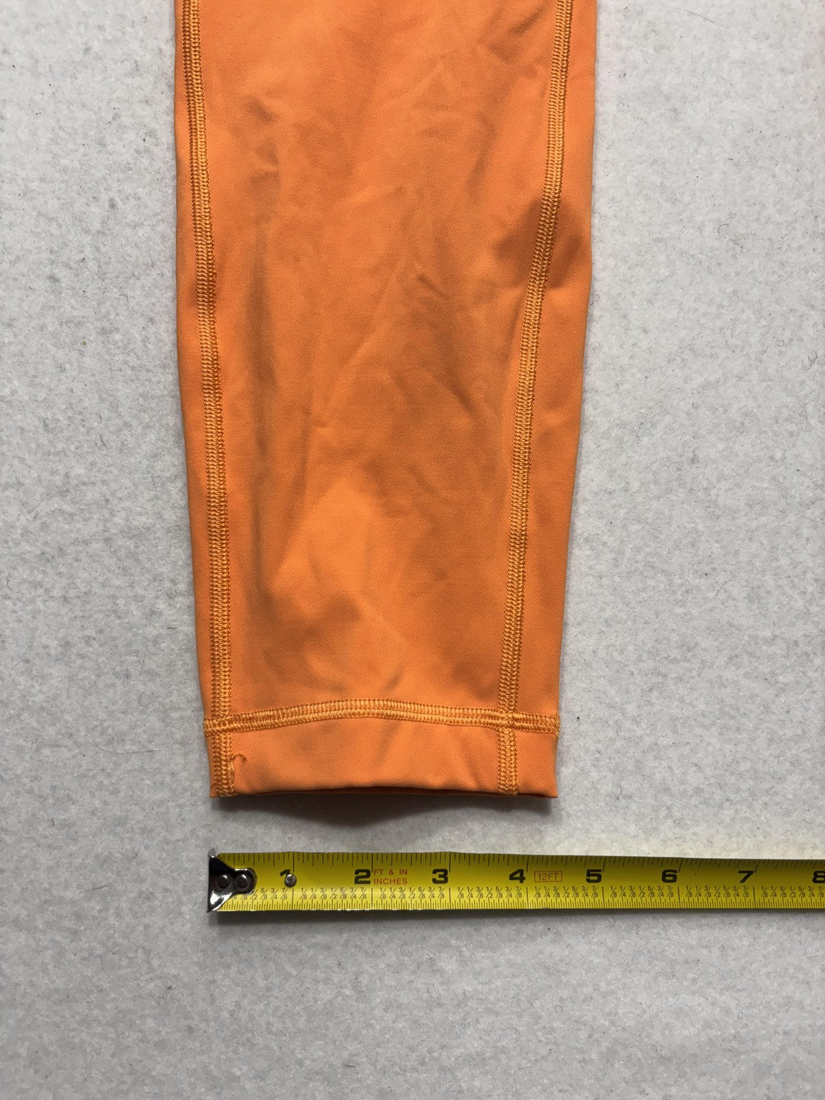 Lululemon Leggings Womens 10 Orange High Rise 25" Inseam Ankle Stretch Yoga