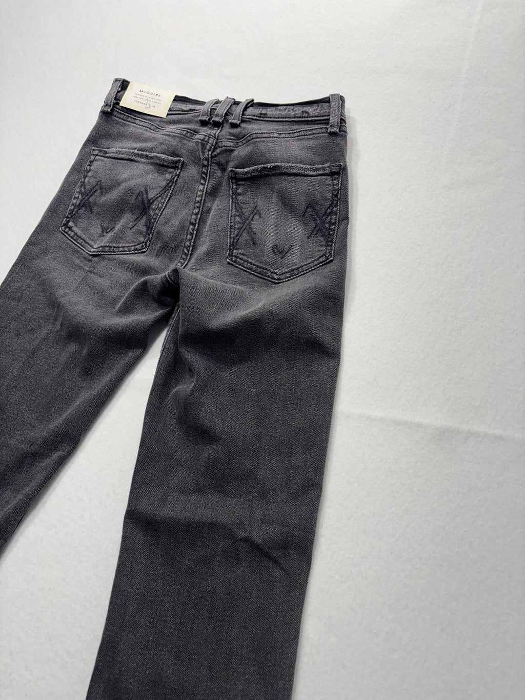 McGuire Bellwoods Vintage Slim Jeans Womens 25 Gray Beaded Rhinestone 25x30
