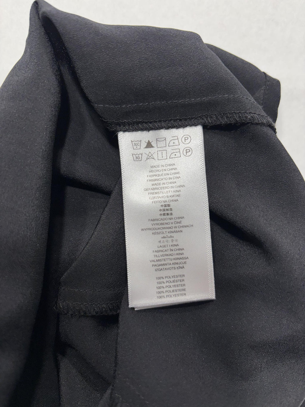MICHAEL Michael Kors Blouse Womens Small Black Zip Collared Long Sleeve Top