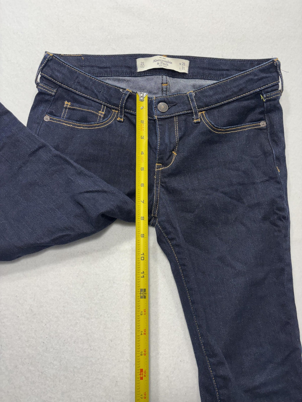 Abercrombie & Fitch Jeans Womens 2S Blue Dark Wash Low Rise Skinny 26x31