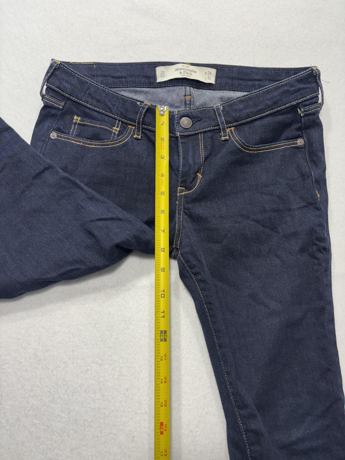 Abercrombie & Fitch Jeans Womens 2S Blue Dark Wash Low Rise Skinny 26x31