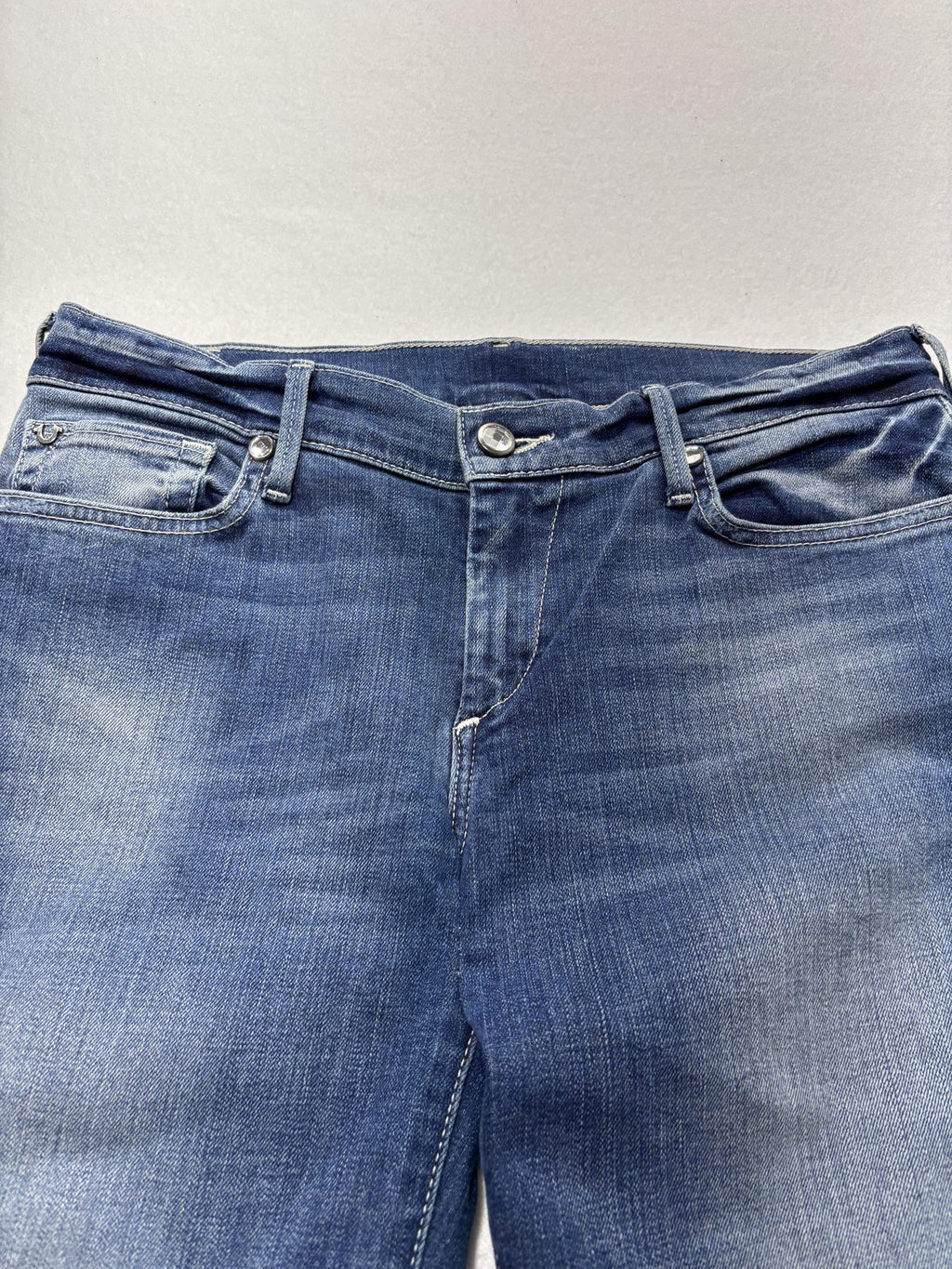 True Religion Cora Jeans Womens 28 Blue Medium Wash Mid Rise Straight 28x31