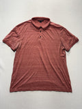 Michael Kors Polo Shirt Mens 2XL Red Heather Short Sleeve Logo Casual Knit