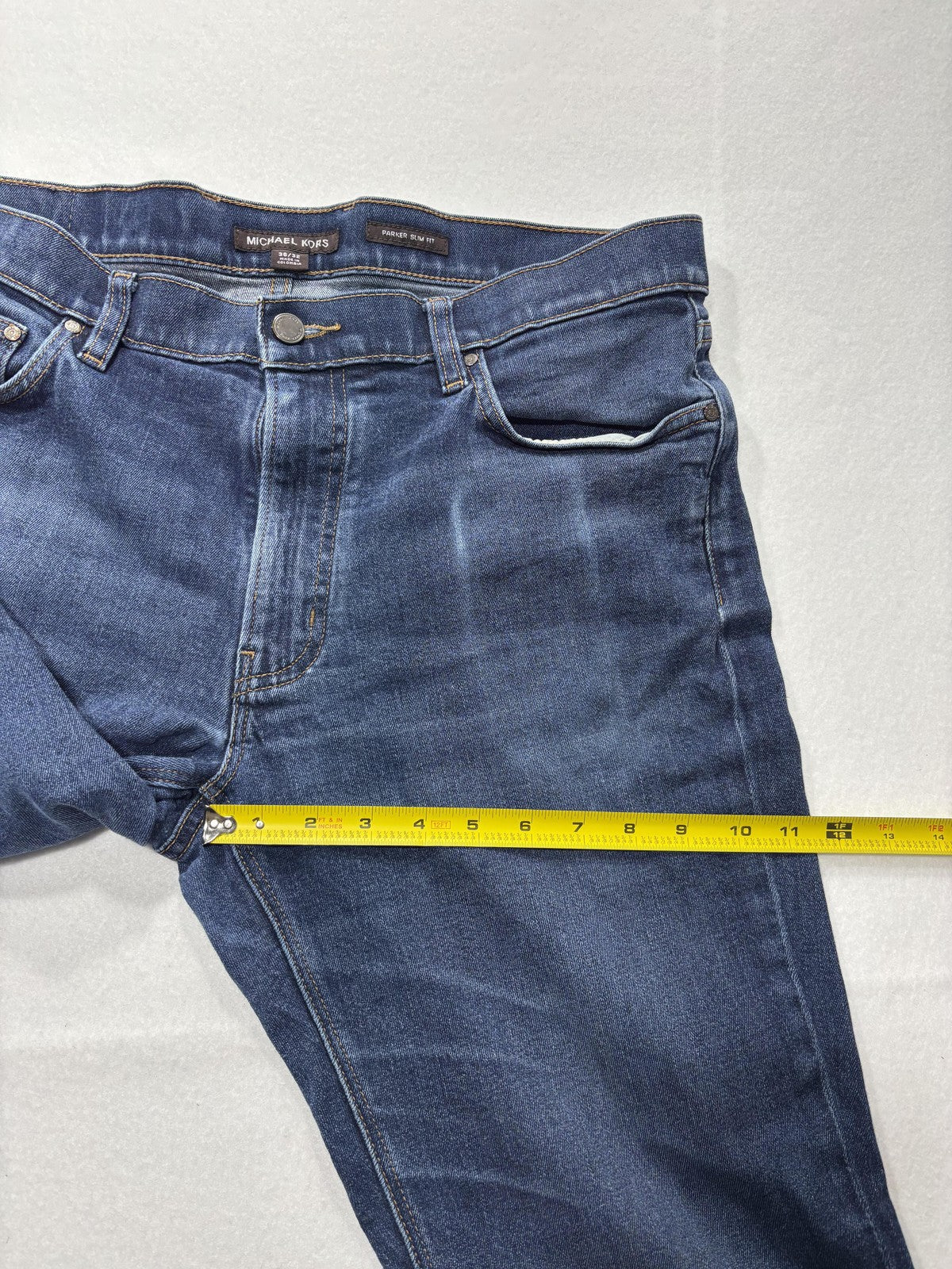 Michael Kors Parker Slim Fit Jeans Mens 36x32 Blue Medium Straight Leg Denim