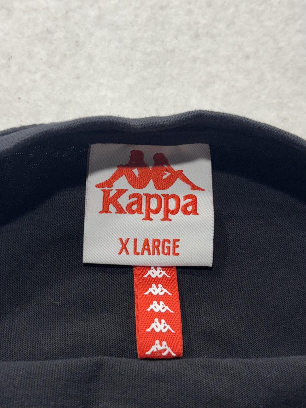 Kappa Shirt Mens XL Black Logo Graphic Tee Short Sleeve Cotton Jersey Sports