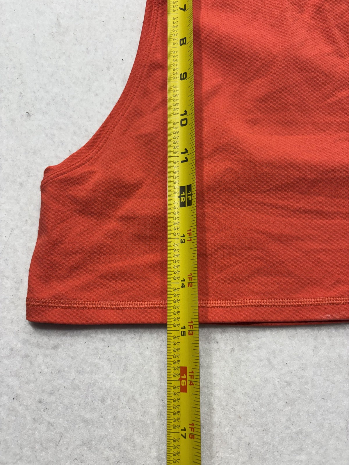 Lululemon Tank Womens 4 Orange Crew Neck Cropped Open Side Athletic Top Running