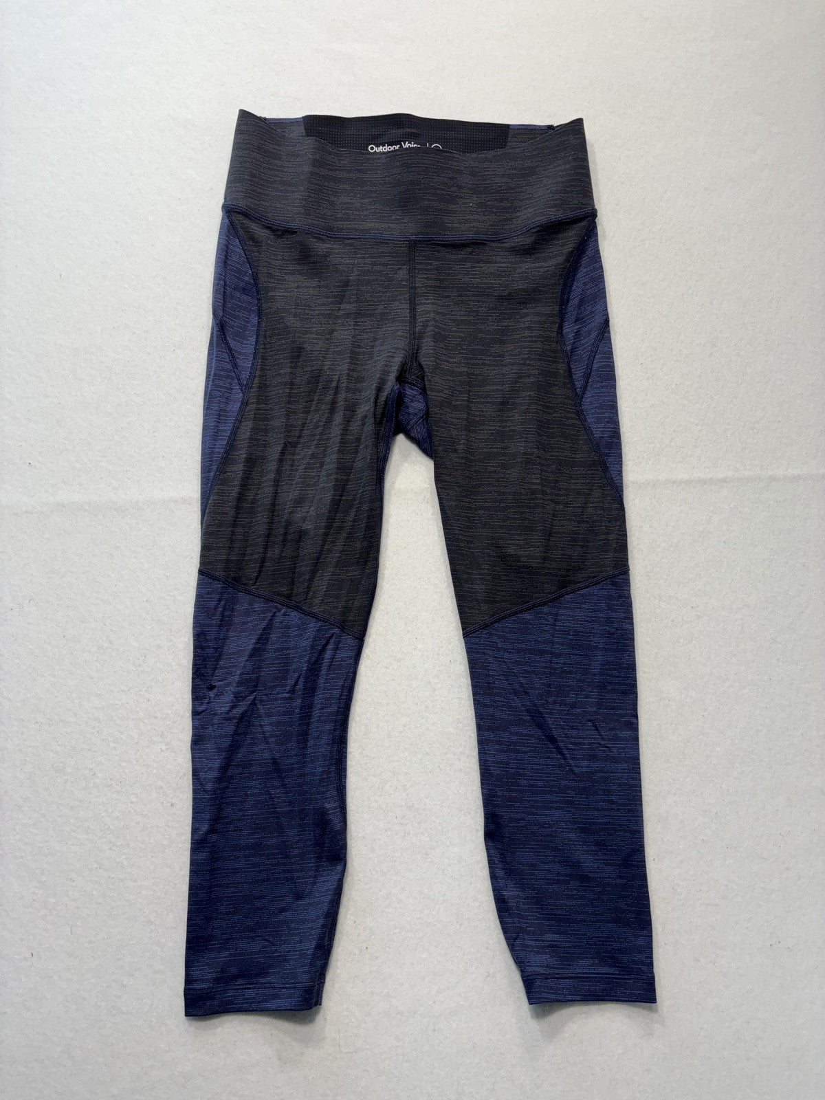 Outdoor Voices Leggings Womens Medium Blue Colorblock High Rise Ankle