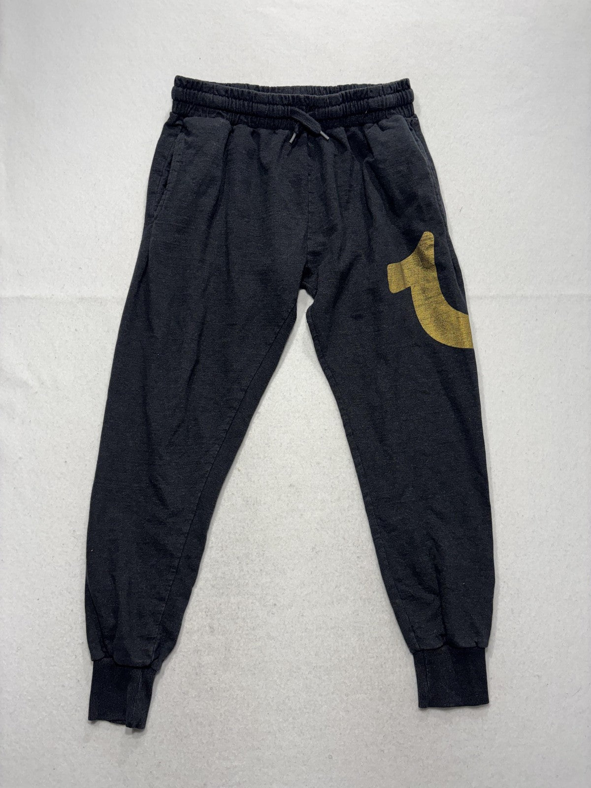 True Religion Sweatpants Mens Medium Gray Lounge Jogger Elastic Waist Logo