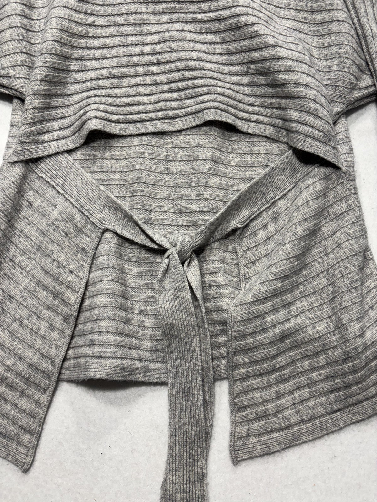 Vince Sweater Womens XS Gray Cashmere Boat Neck Belted Dolman Knit Pullover