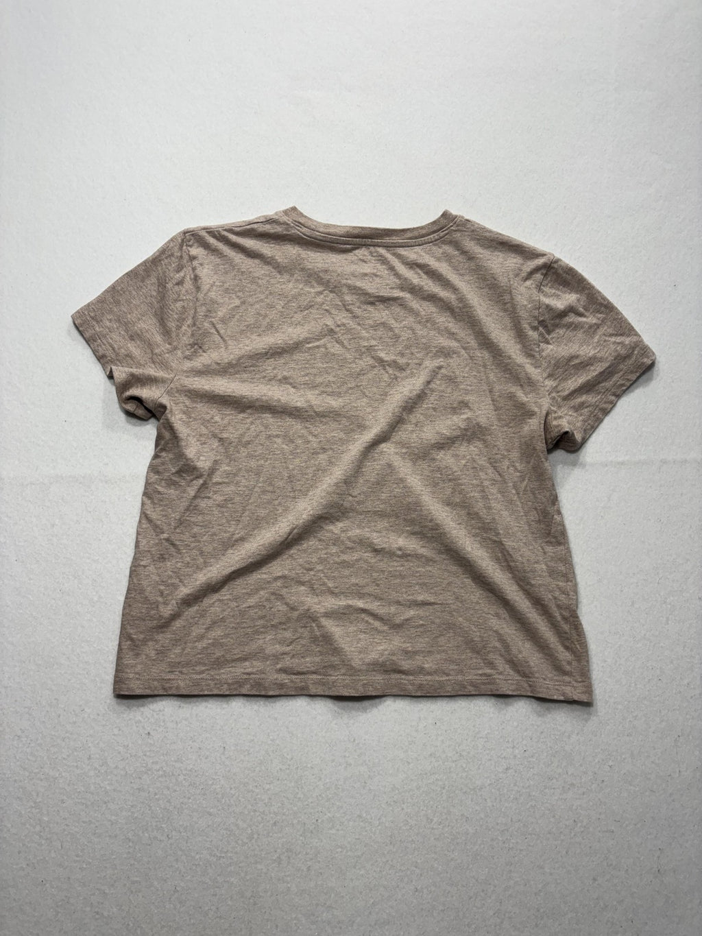 Everlane Shirt Womens Medium Beige Crew Neck Short Sleeve Organic Cotton Tee