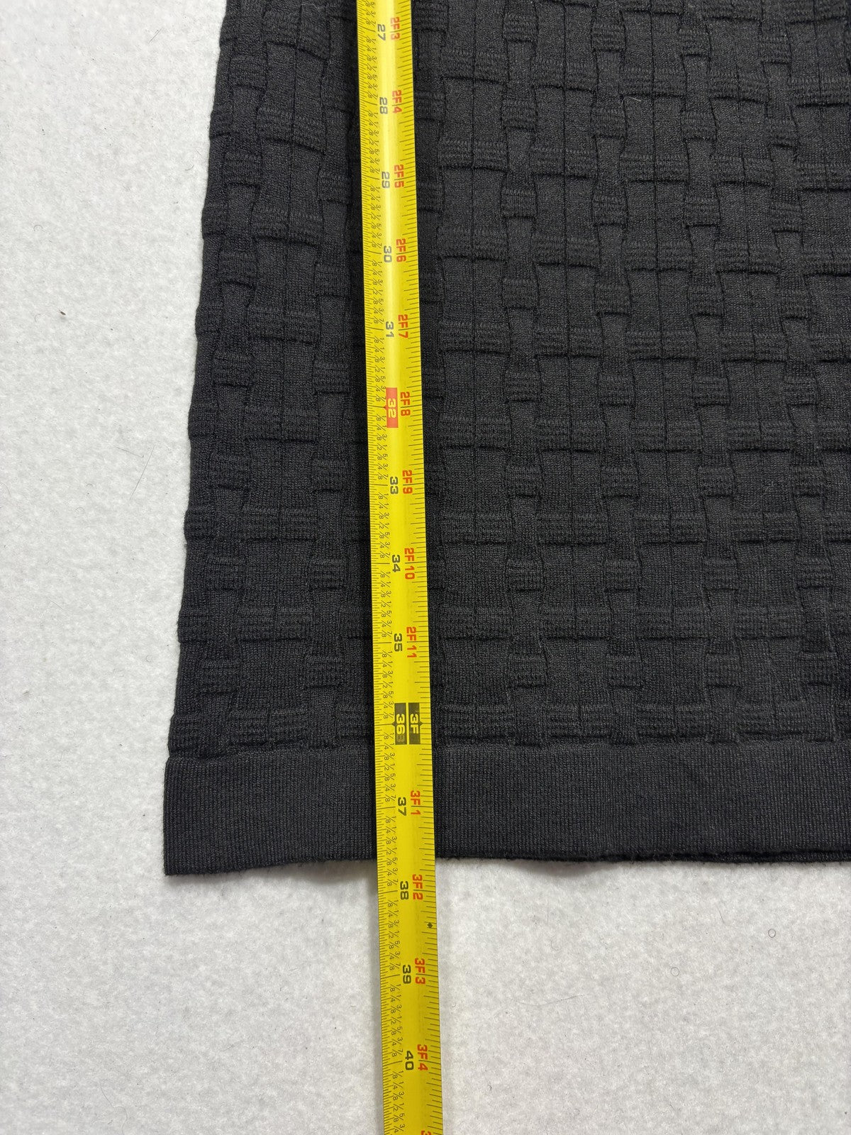 Ellen Tracy Pants Womens XL Black Textured Knit Wide Leg Cropped Pull On