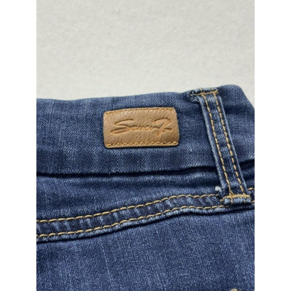 Seven7 Jeans Womens 16 Blue Medium Wash Mid Rise Straight Stretch 34x31
