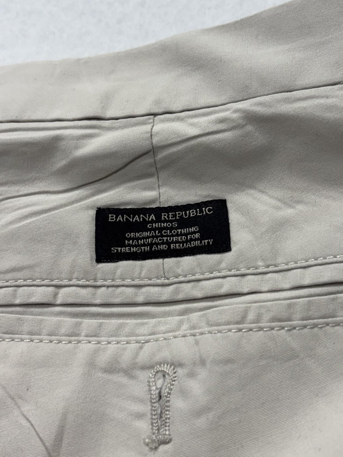 Banana Republic Chino Pants Mens 36x32 Beige Straight Leg Stretch Casual Work