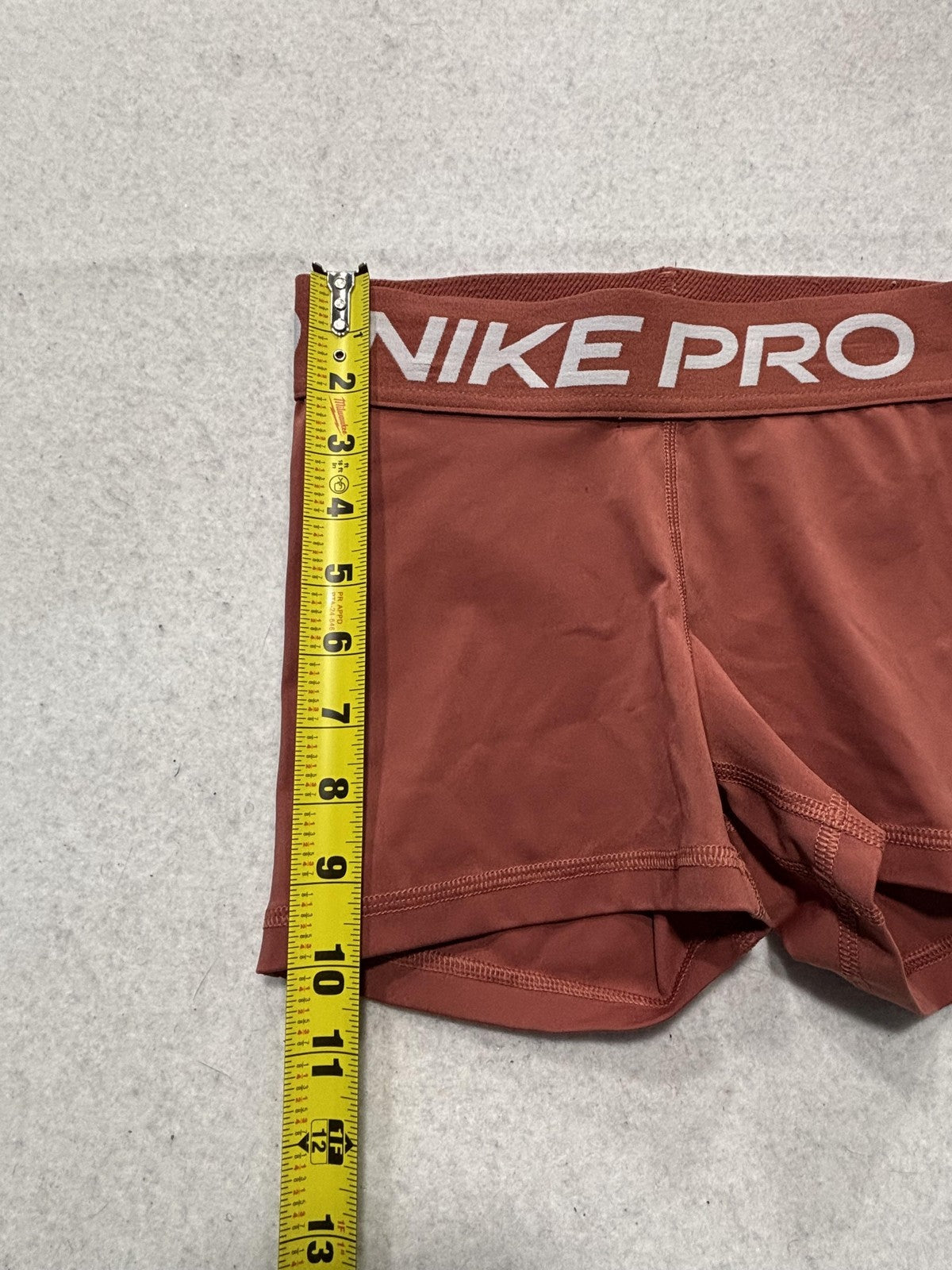 Nike Pro Compression Shorts Womens XS Orange 3" Inseam 445591-727