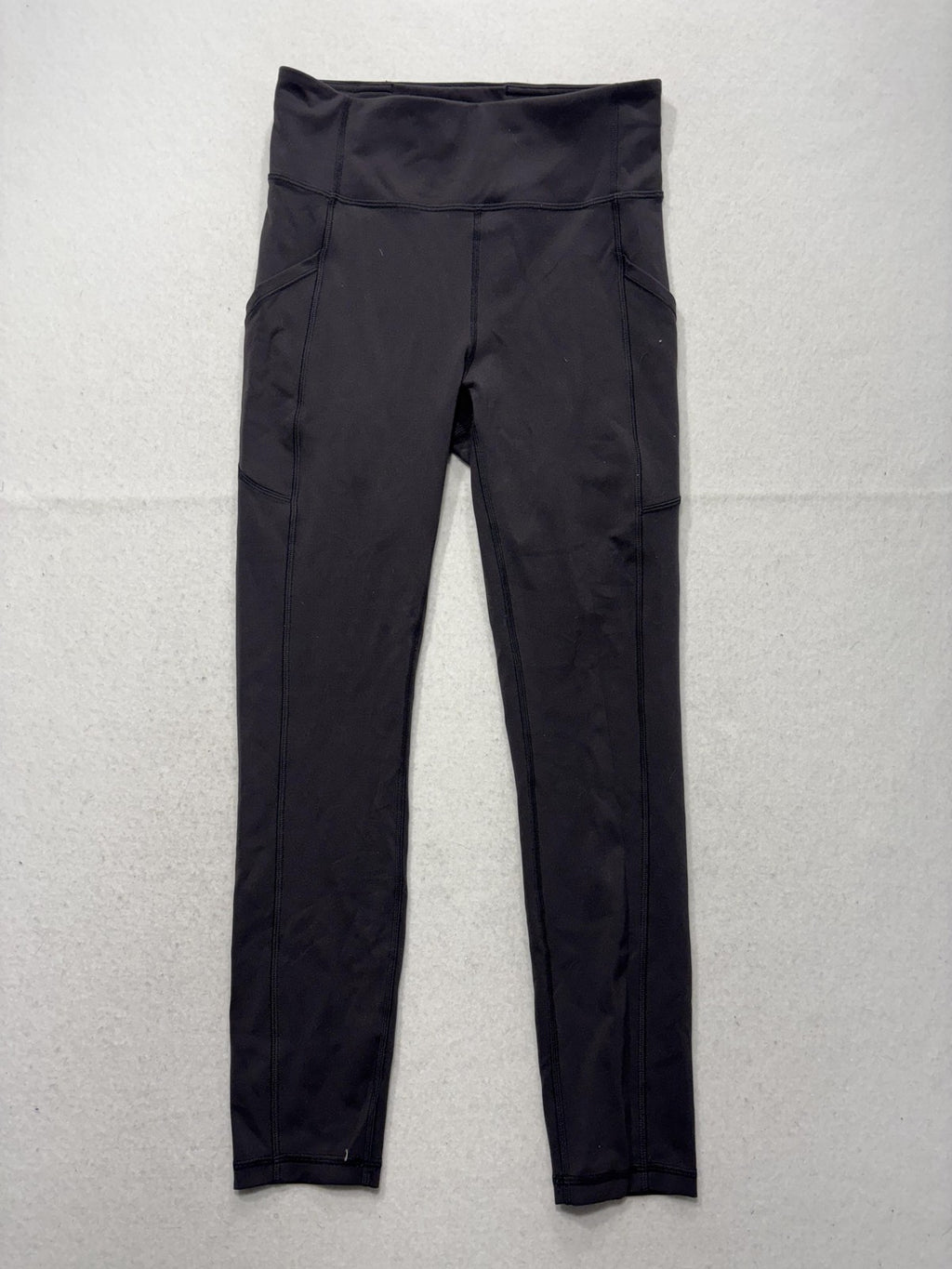 Lululemon Leggings Womens 6 Black High Rise 24.5" Inseam Ankle Yoga Athletic