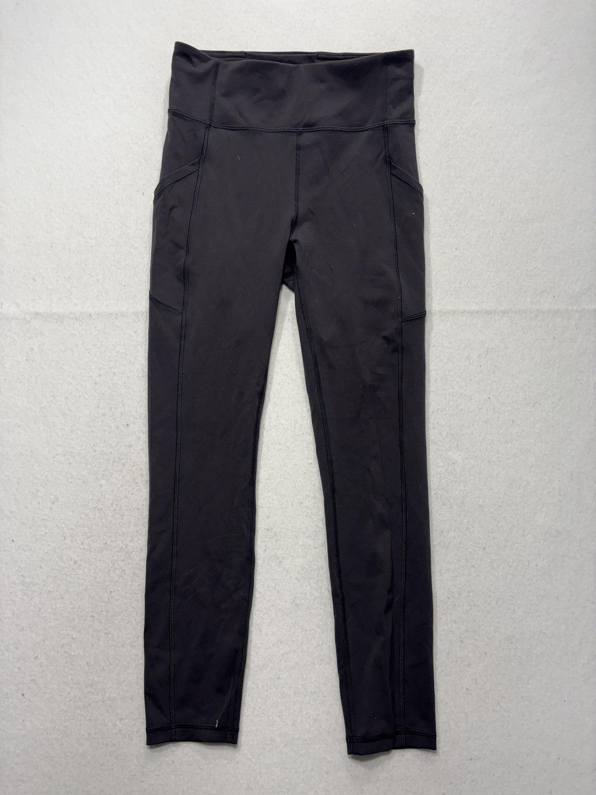 Lululemon Leggings Womens 6 Black High Rise 24.5" Inseam Ankle Yoga Athletic