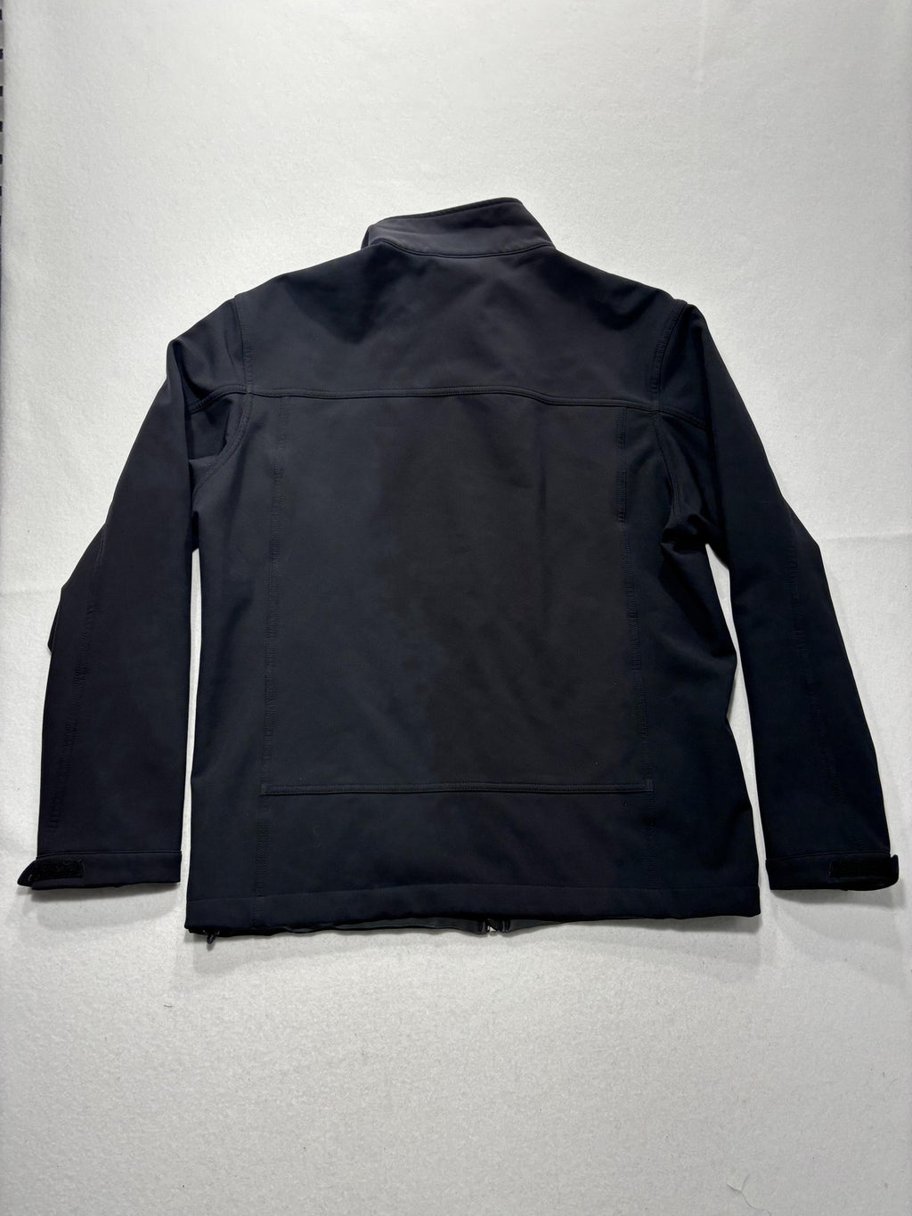 REI Softshell Jacket Mens Medium Black Full Zip Stand Collar Hiking Outdoor