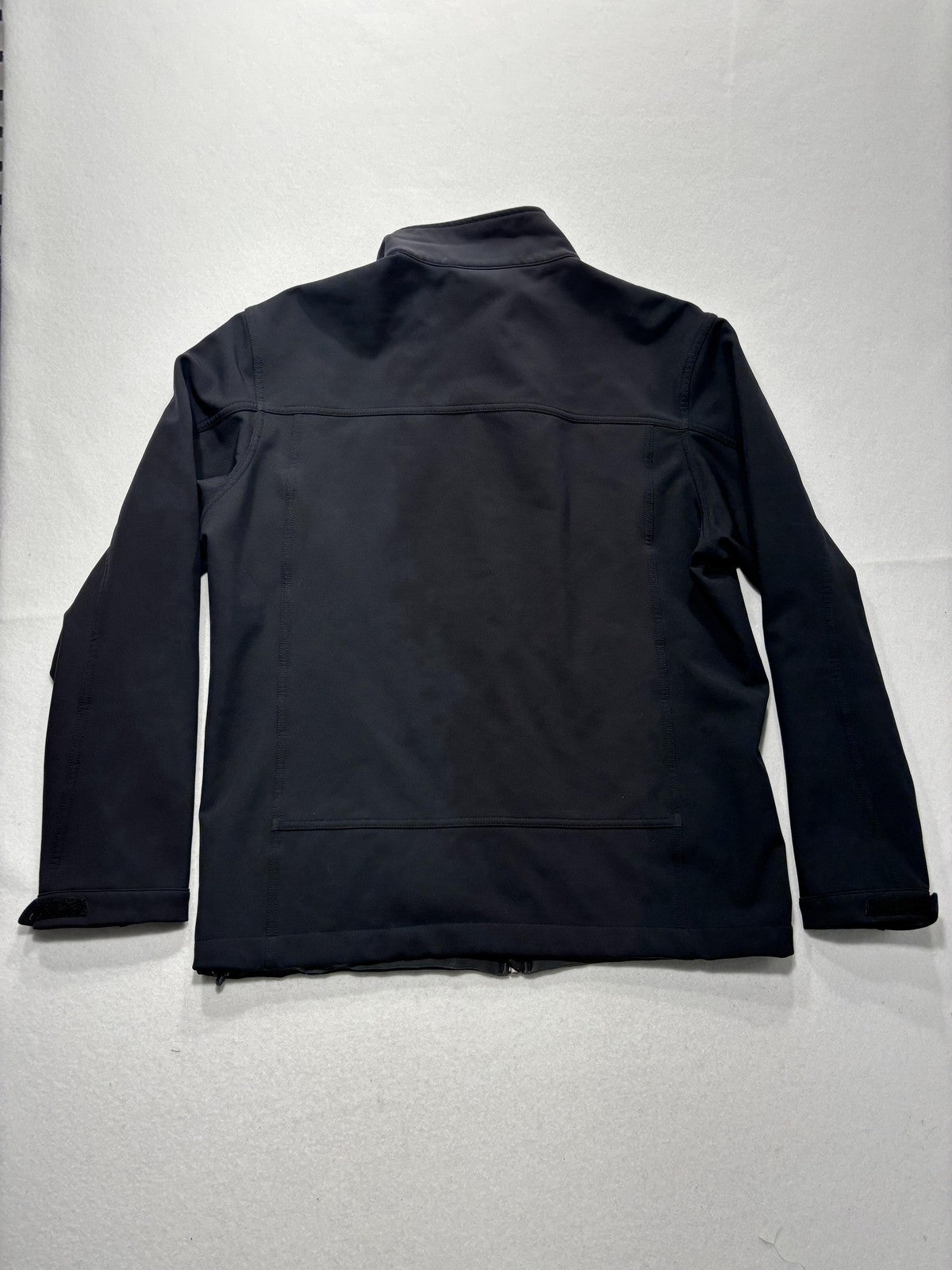 REI Softshell Jacket Mens Medium Black Full Zip Stand Collar Hiking Outdoor