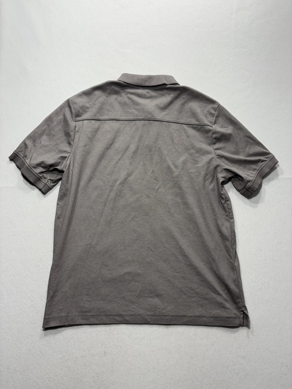 Tommy Bahama Polo Shirt Mens Large Gray Cotton Blend Short Sleeve Logo Casual