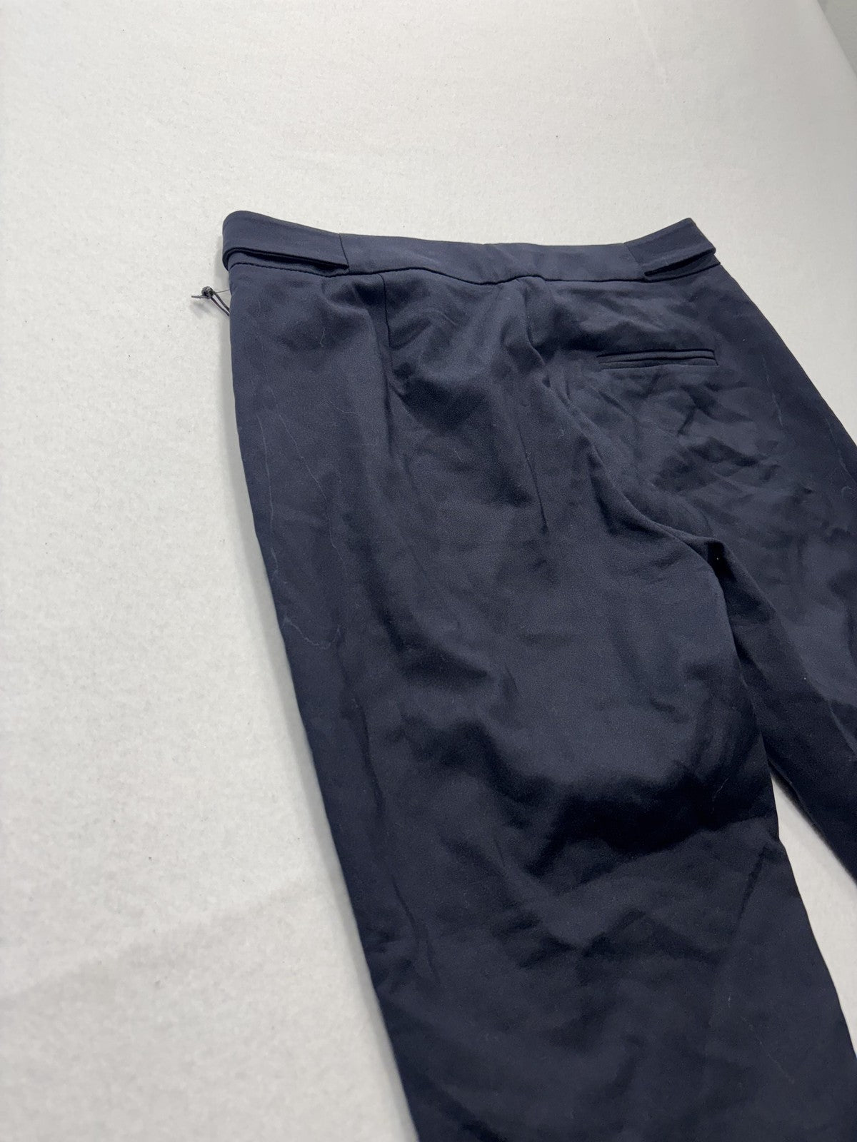 Ivanka Trump Dress Pants Womens 2 Blue Twill Slim Ankle Zip Gold Zip Career Work