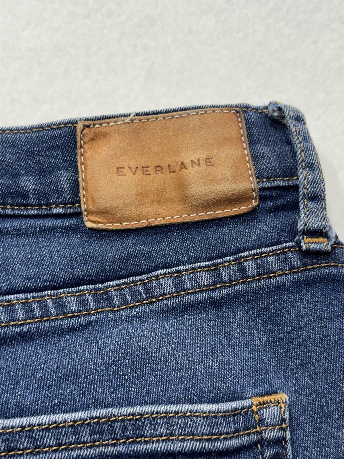 Everlane Jeans Womens 28 Blue Medium Wash Skinny Mid Rise Stretch Denim 28x27