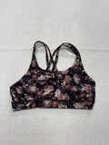 Lululemon Sports Bra Womens 8 Multicolor Floral Strappy Crossback Yoga Athletic
