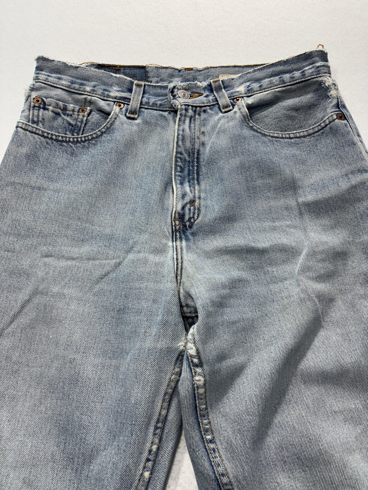 Levi's 560 Loose Fit Jeans Mens 32x32 Blue Light Wash Straight Distressed USA