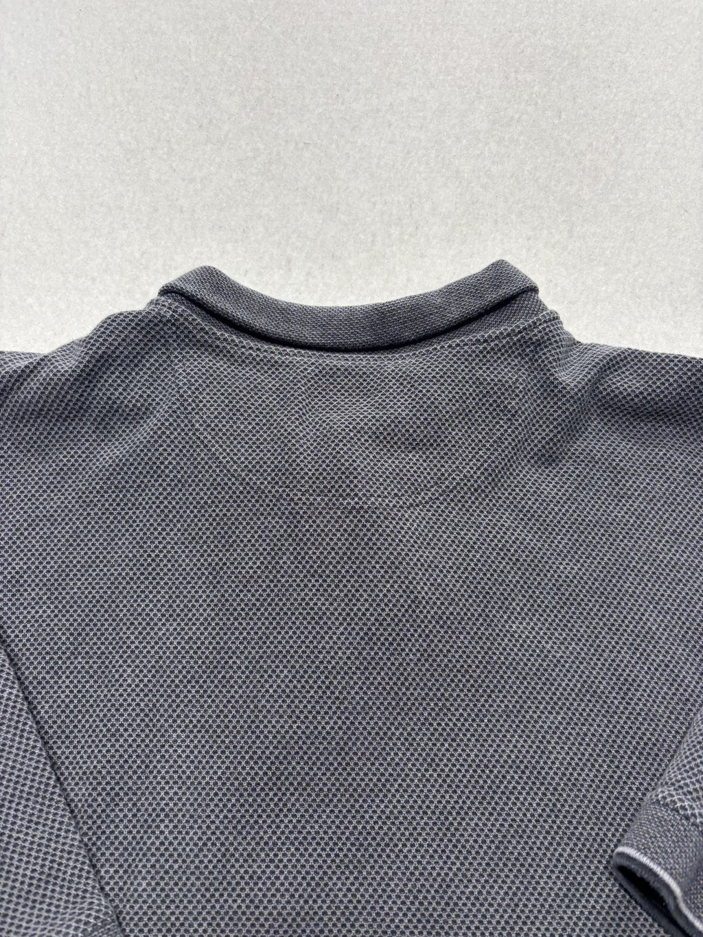 Tommy Bahama Polo Shirt Mens Large Gray Geometric Cotton Knit Short Sleeve Logo