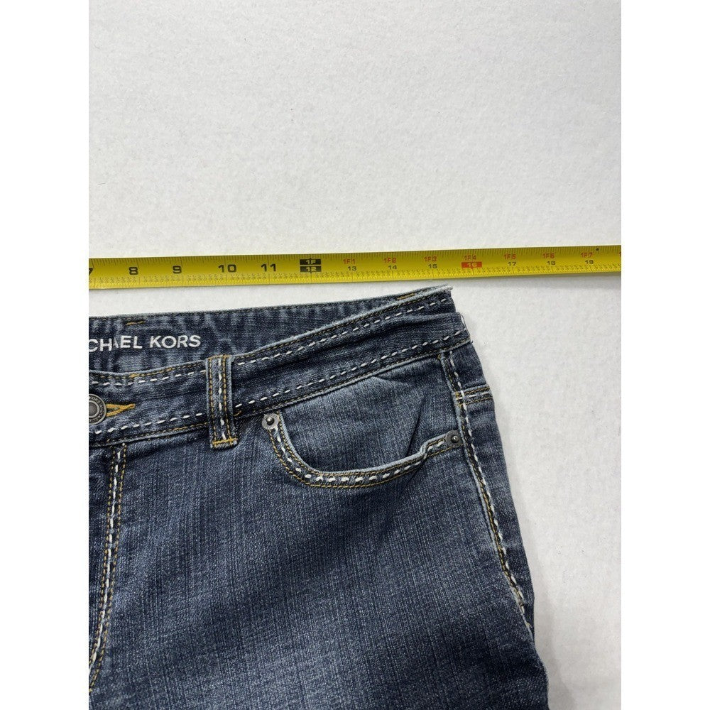 Michael Kors Jeans Womens 8P Blue Medium Wash Mid Rise Bootcut Stretch 30x30