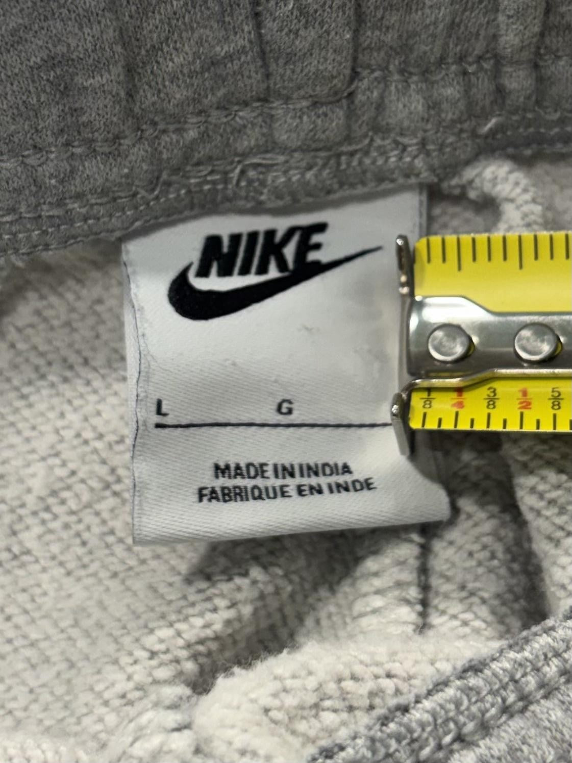 Nike Jogger Pants Mens Large Gray Fleece Elastic Waist Tapered Athletic Pockets