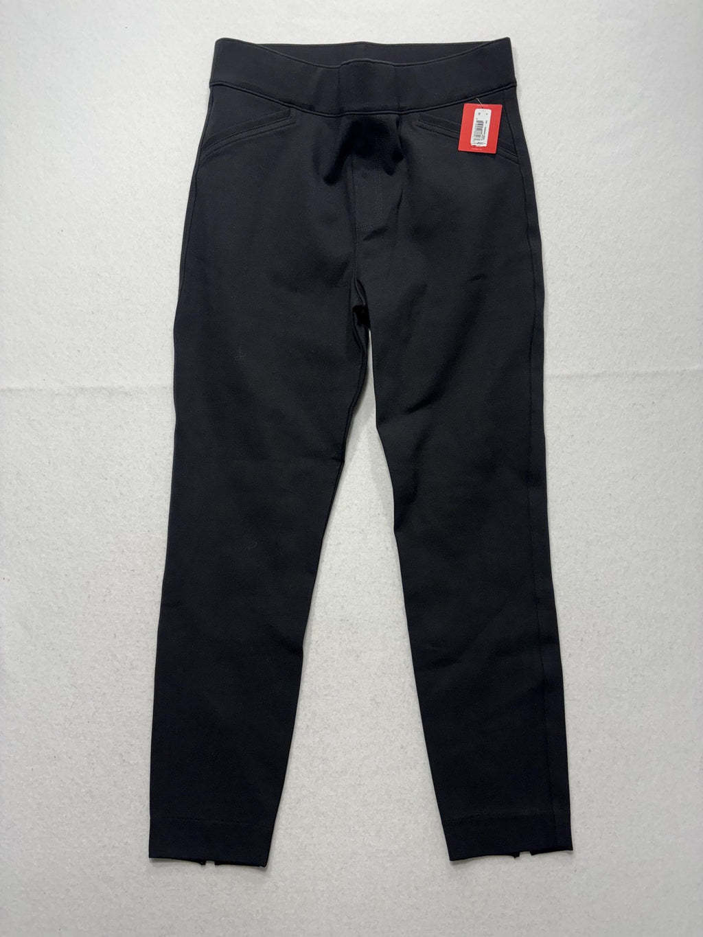 Spanx Dress Pants Womens Large Black Ponte Skinny Pull On Shaping Ankle Work