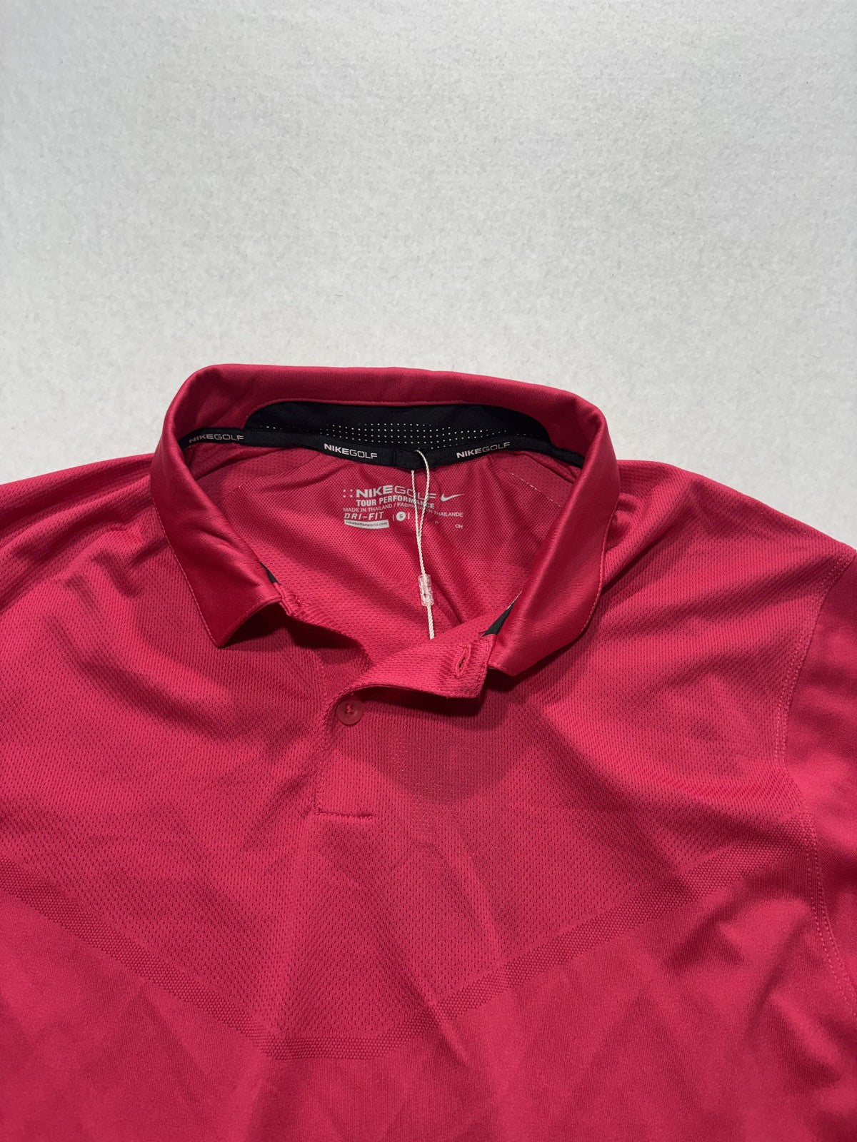 Nike Golf Dri-FIT Polo Shirt Mens Small Pink Tour Performance Short Sleeve Golf