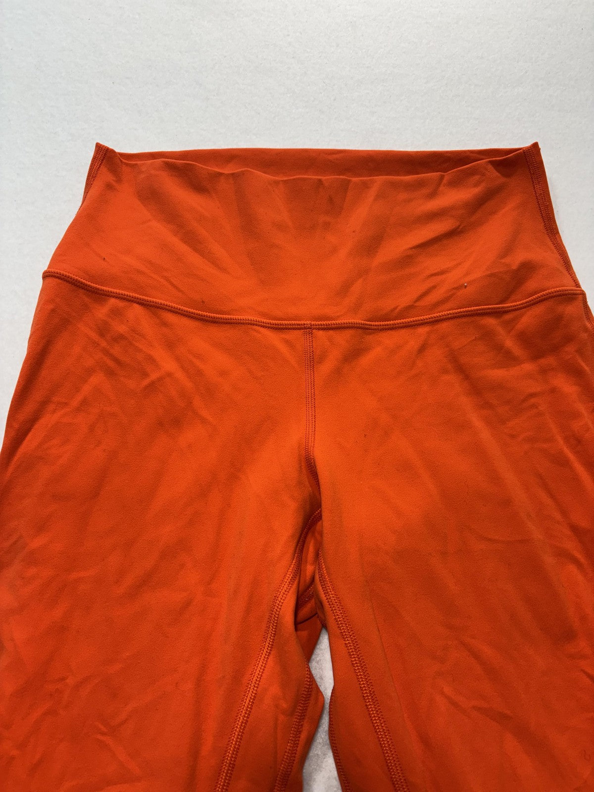 Lululemon Leggings Womens 8 Orange High Rise 25" Inseam Ankle Stretch Yoga