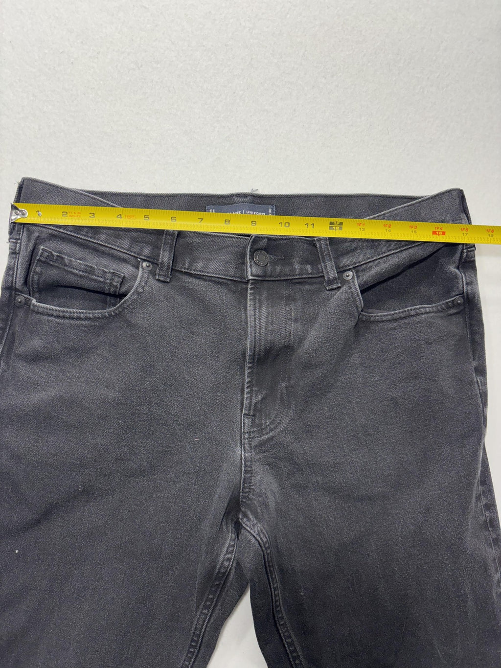 Everlane Uniform The Slim Jeans Mens 35x30 Gray Charcoal Wash Tapered Stretch