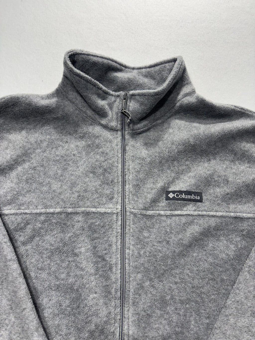 Columbia Jacket Mens 3XL Gray Fleece Full Zip Stand Collar Lightweight Outdoor
