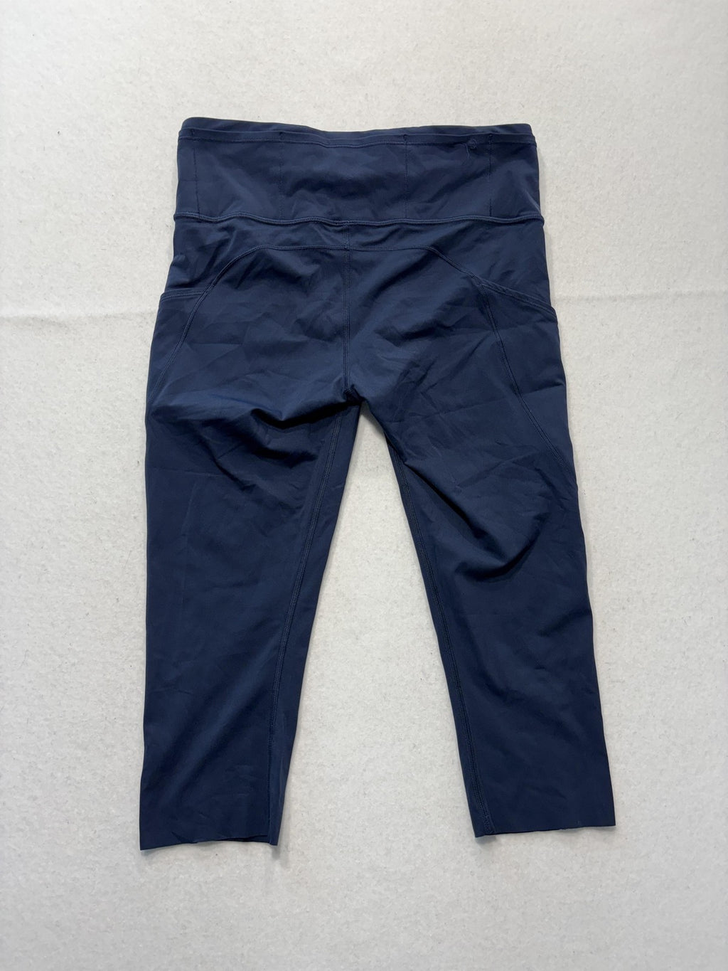 Lululemon Leggings Womens 8 Blue High Rise Cropped 23" Inseam Pocket Stretch