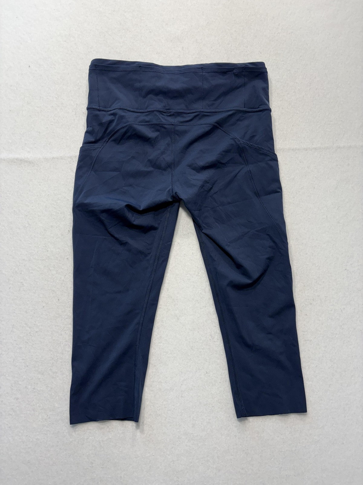 Lululemon Leggings Womens 8 Blue High Rise Cropped 23" Inseam Pocket Stretch