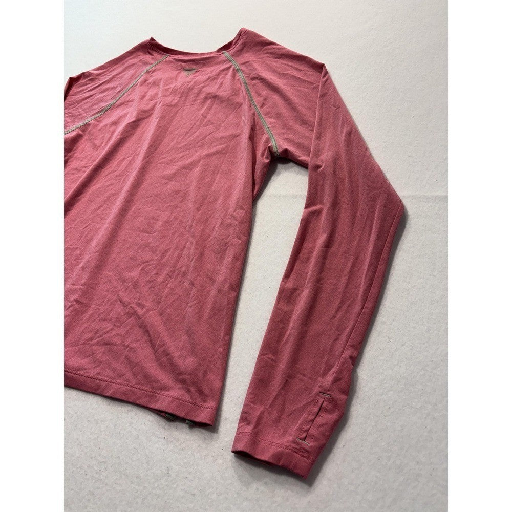 Columbia PFG Omni-Shade Shirt Womens M Pink Crew Neck Long Sleeve Sun Protection