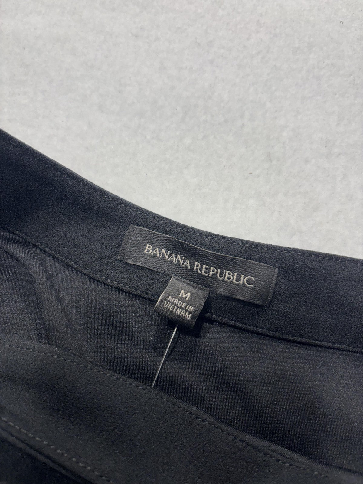 Banana Republic Blouse Womens Medium Black Off Shoulder Long Balloon Sleeve Top