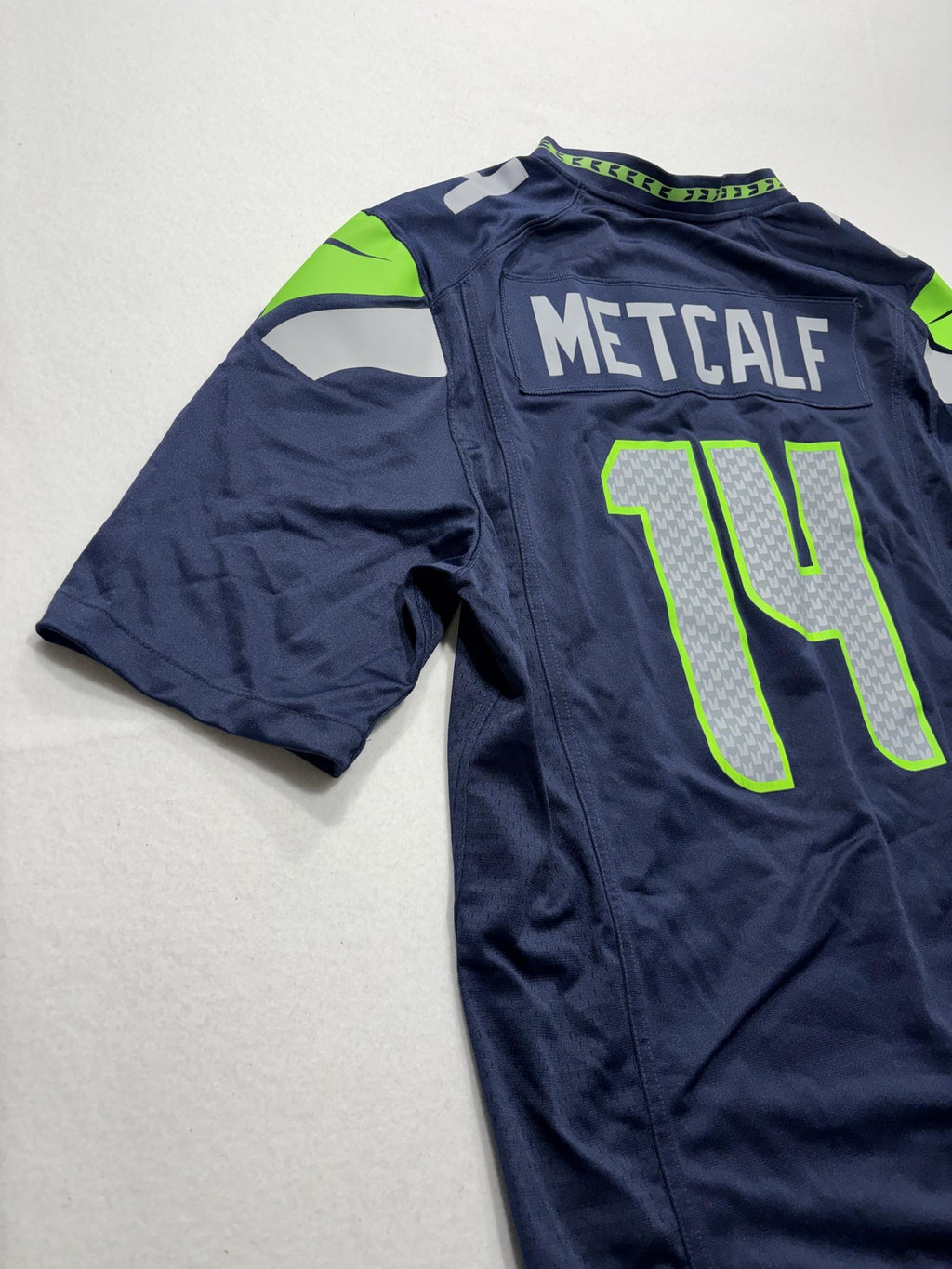 Seattle Seahawks Jersey Mens Large Blue NFL Football Nike DK Metcalf 14 On Field