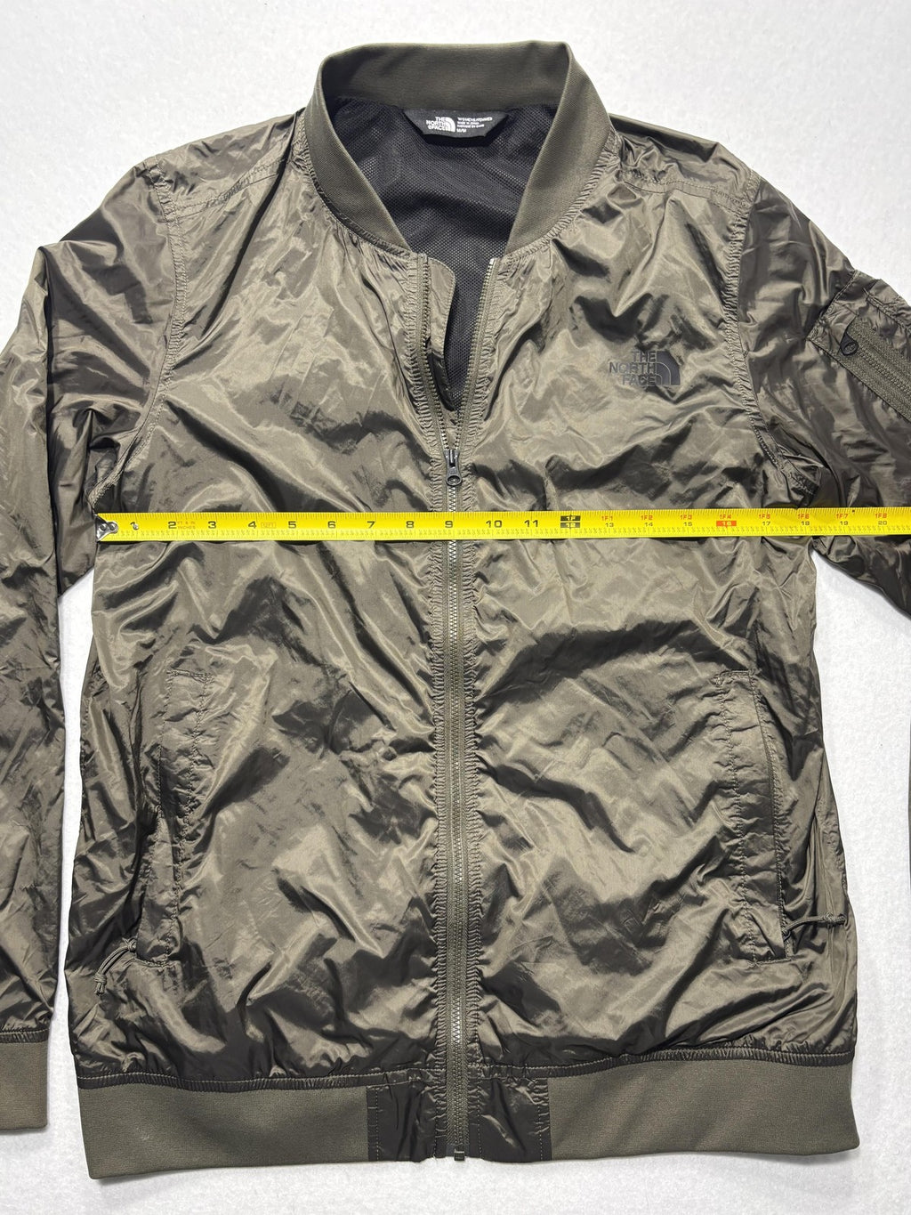 The North Face Jacket Womens Medium Green Nylon Bomber Full Zip Lightweight