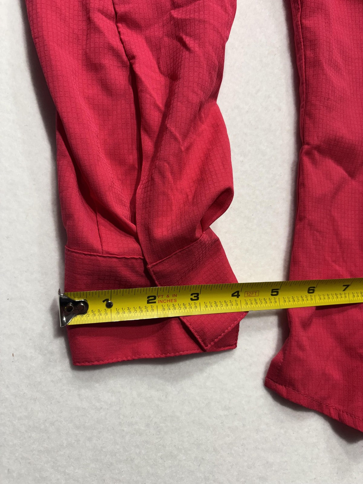 Columbia PFG Shirt Mens Large Red Long Sleeve Fishing Button Up Vented