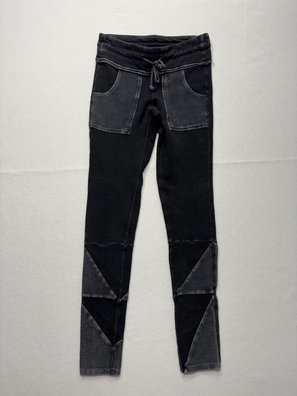 FP Movement Leggings Womens Small Black Colorblock Drawstring Pocket Ankle