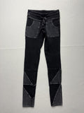 FP Movement Leggings Womens Small Black Colorblock Drawstring Pocket Ankle