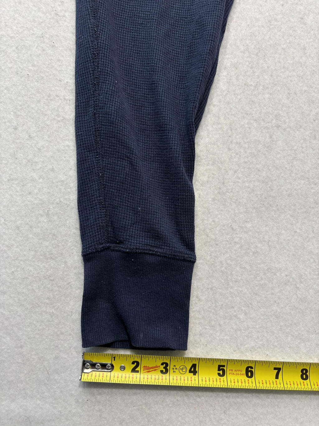 Tommy Hilfiger Lounge Pants Mens Small Blue Thermal Waffle Jogger Cuffed Logo