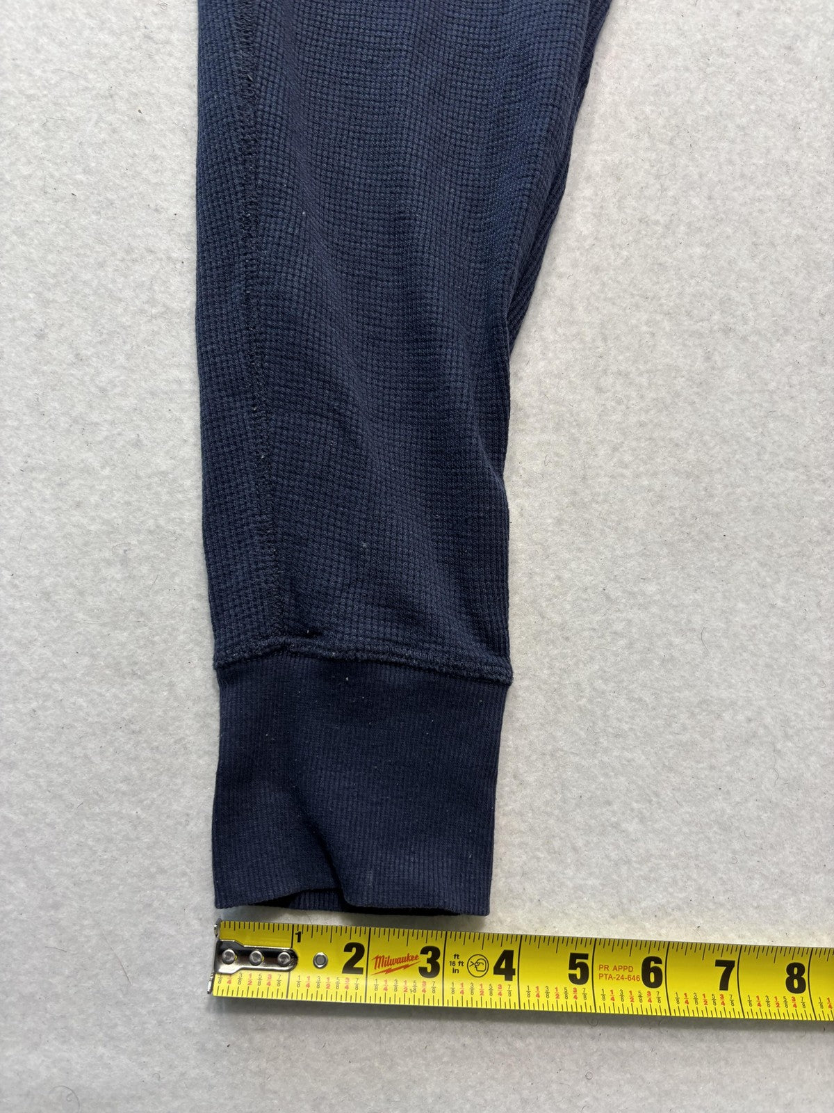 Tommy Hilfiger Lounge Pants Mens Small Blue Thermal Waffle Jogger Cuffed Logo