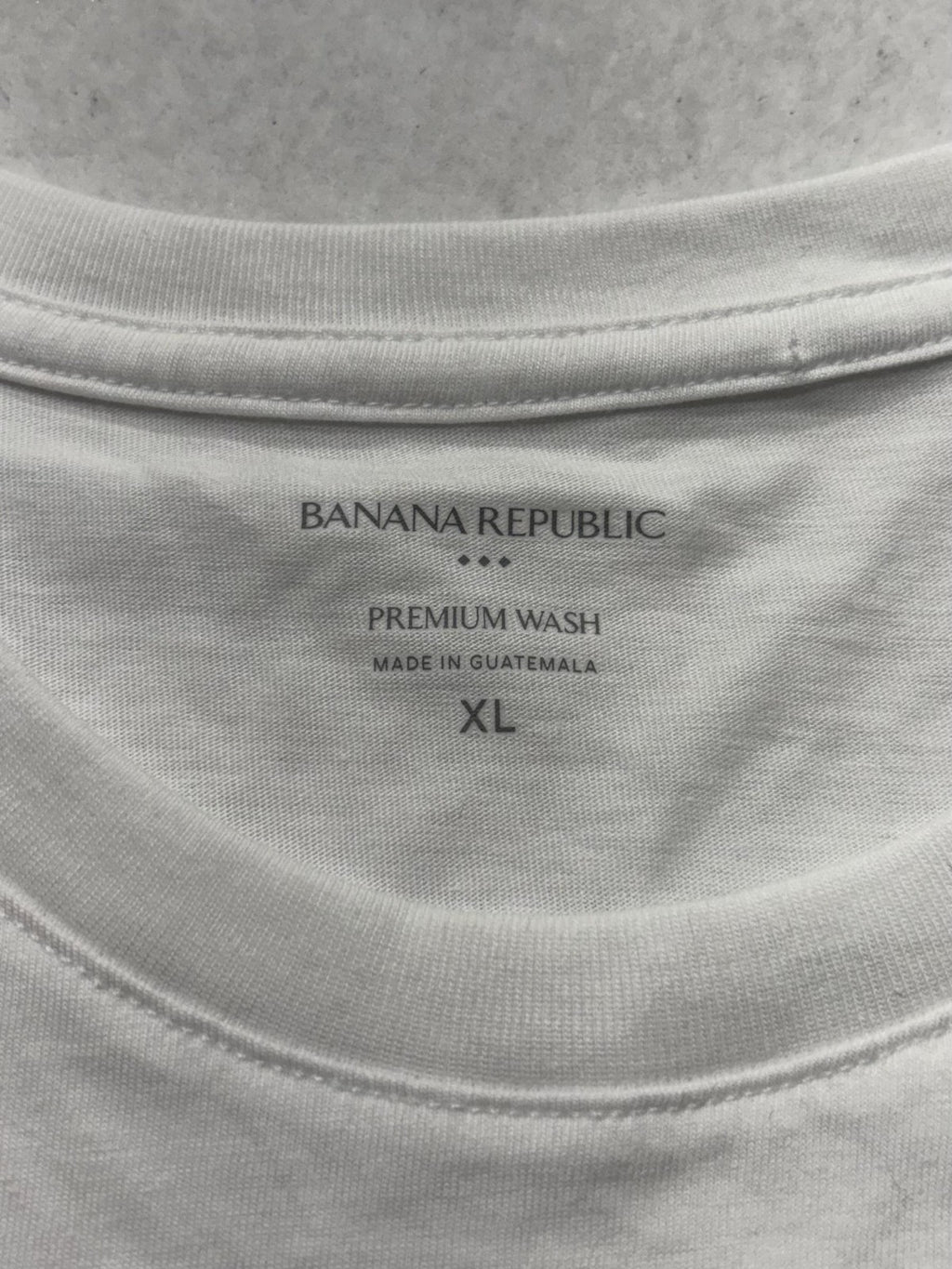 Banana Republic Shirt Mens XL White Premium Wash Crew Neck Short Sleeve Tee