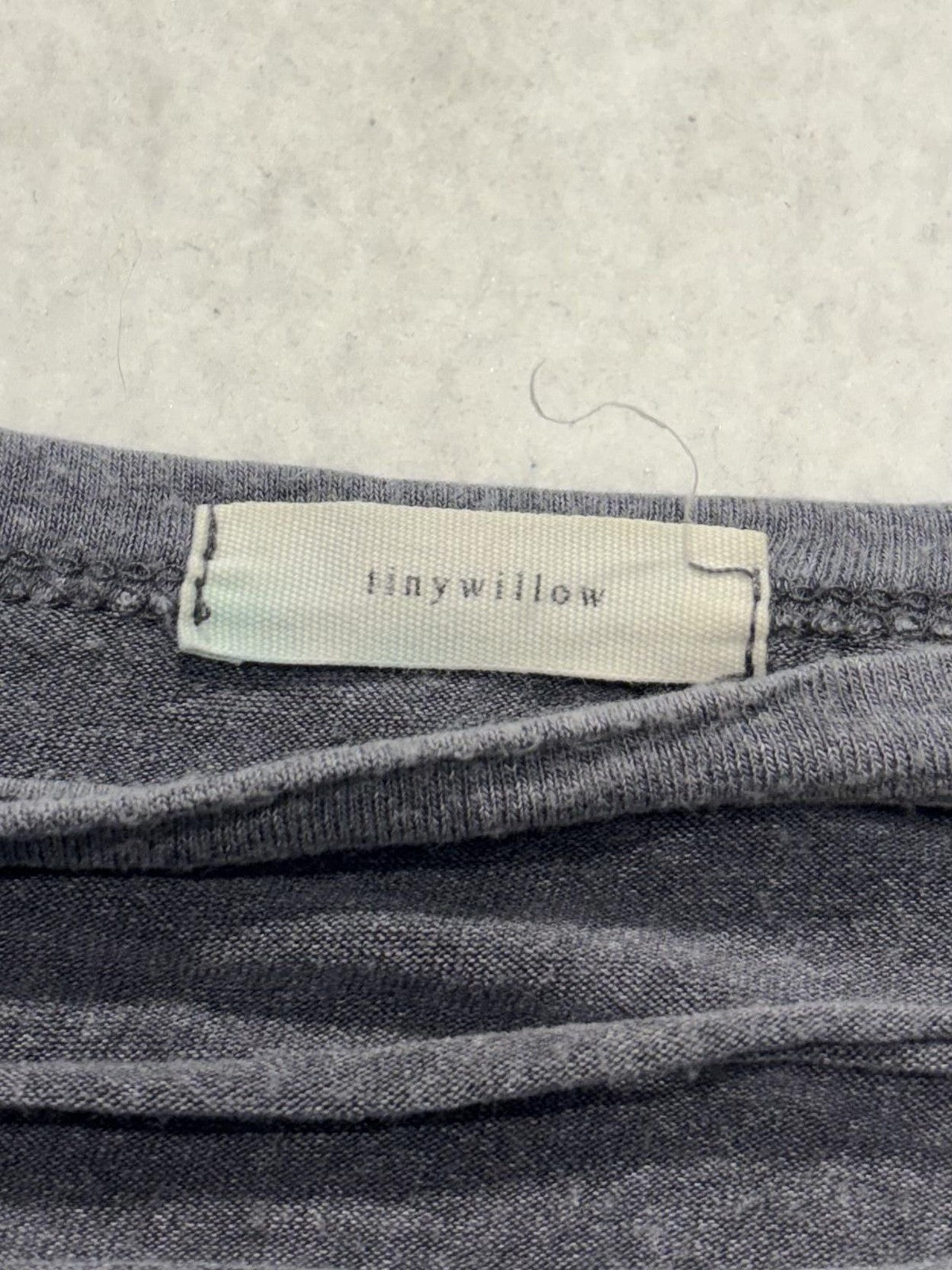 Tinywillow Womens Large Gray Crew Neck Ladder Cutout Sleeveless Tank Top